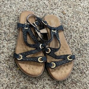 💰 Elegant Black Studded Sandals